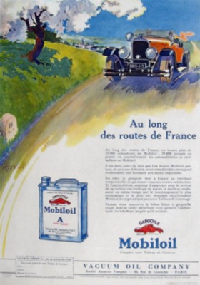 Geo Ham - 1929 Mobiloil Advertisement Drawing Print Not For Sale - Artwork