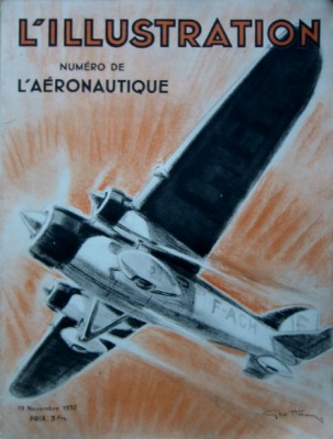 Geo Ham - 1932 Magazine Aeronautique Cover Drawing Print Not For Sale - Artwork