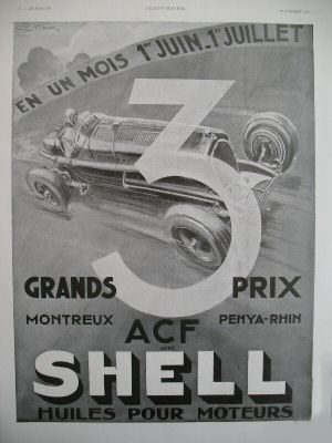 Geo Ham - 1934 Shell Oil Advertisement Drawing Print For Sale - Artwork