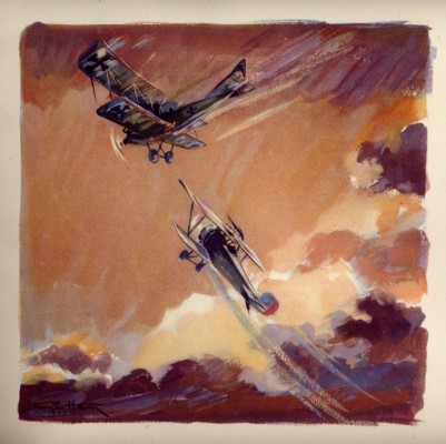 Geo Ham - Georges Guynemer WW I Air Combat Drawing Print For Sale - Artwork