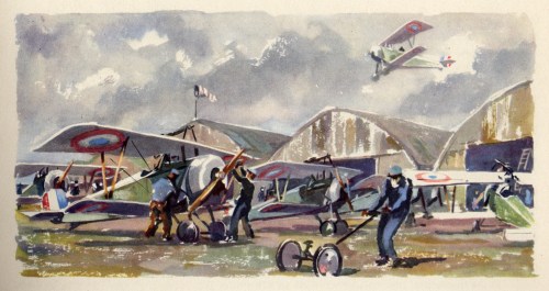 Geo Ham - Georges Guynemer WW I Air Combat Drawing Print For Sale - Artwork