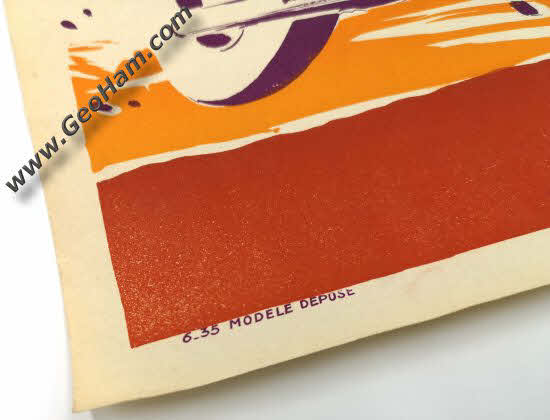 Vintage Original 1935 MCF Motorcycle Poster by Geo Ham Litho
