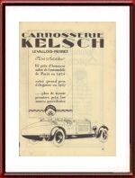 1928 Carrosserie Kelsch Advertisement by Geo Ham