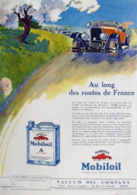 1929 Mobiloil Advertisement by Geo Ham