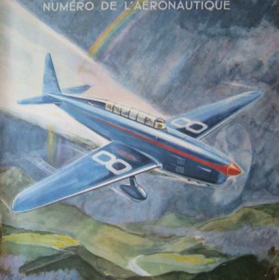 1934 Magazine Aeronautique Cover Art by Geo Ham