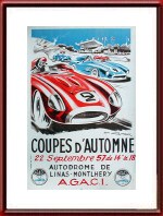 1957 Coupe d Automne Montlhery-Linas Poster by Geo Ham