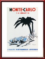 1976 Vintage Rallye Monte-Carlo Poster by Geo Ham