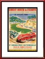 1956 Grand Prix Automobile Rouen Les Essarts Poster by Geo Ham