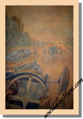 1920s Bugatti Illustration by Geo Ham