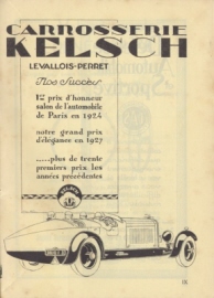 1928 Carrosserie Kelsch Advertisement by Geo Ham