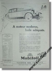 Vintage 1928 Mobiloil Advertisement by Geo Ham