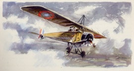 1949 Guynemer Illustration by Geo Ham - In his monoplane
