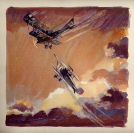 1949 Guynemer Illustration by Geo Ham - Engaging into combat