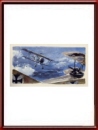 1949 Guynemer Illustration by Geo Ham - WWI Air Combat Scene