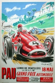 1950's Grand Prix de Pau Poster by Geo Ham